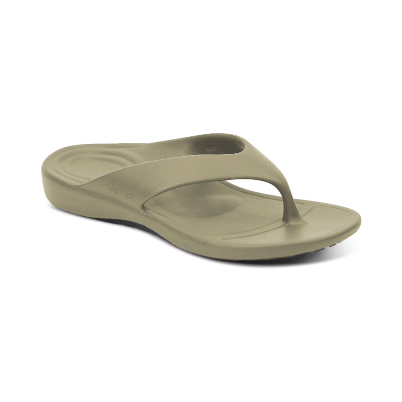 Aetrex Maui Orthotic Men's Flips - Army