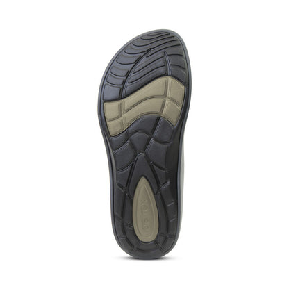 Aetrex Maui Orthotic Men's Flips - Army