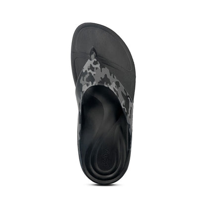 Aetrex Maui Orthotic Men's Flips - Charcoal Camo