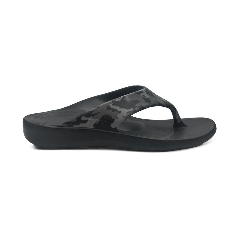 Aetrex Maui Orthotic Men's Flips - Charcoal Camo