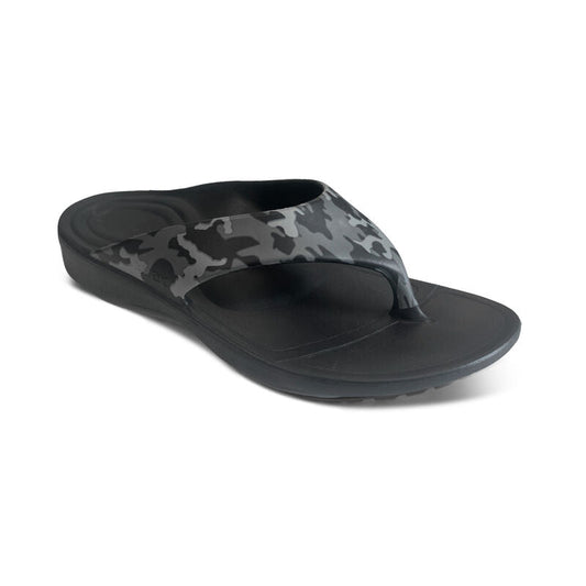 Aetrex Maui Orthotic Men's Flips - Charcoal Camo