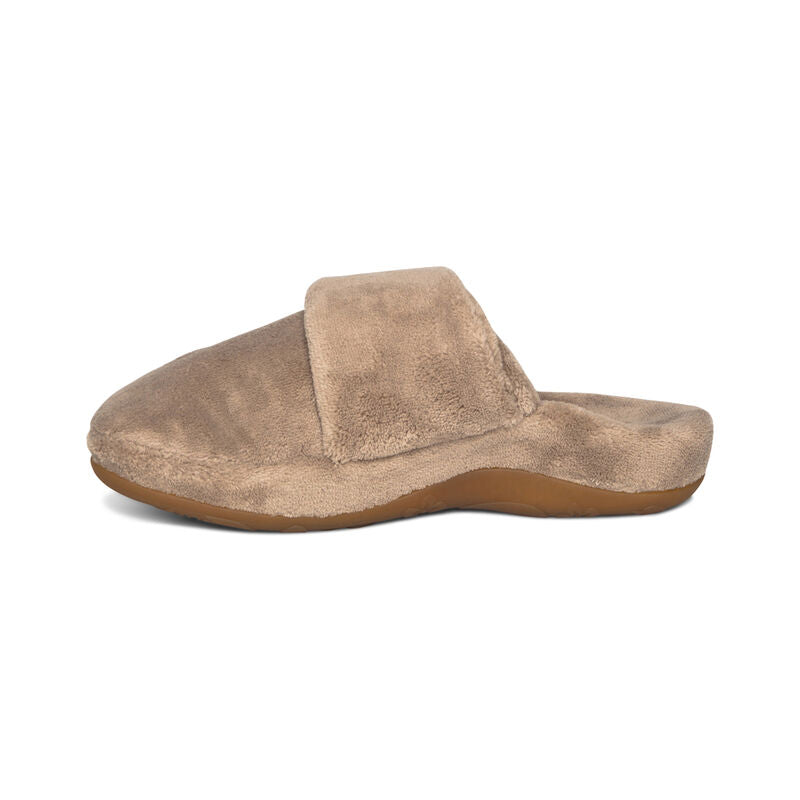 Aetrex Mandy Closed Toe Slipper - Coffee