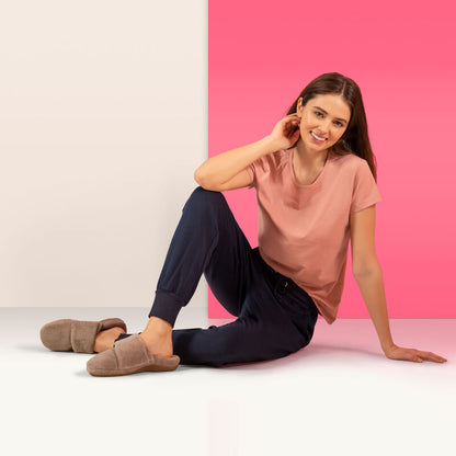 Aetrex Mandy Closed Toe Slipper - Coffee