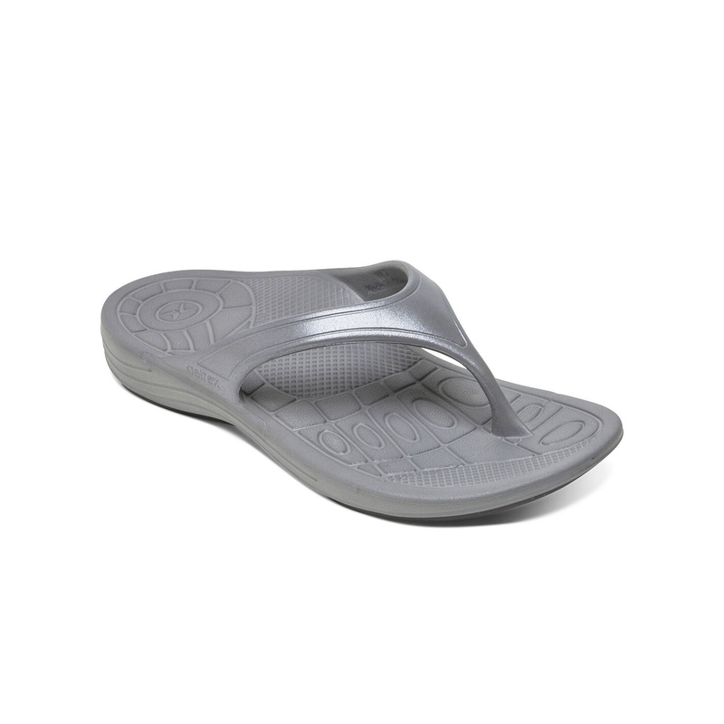 Aetrex Fiji Orthotic Women's Flips - Charcoal