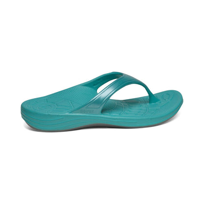 Aetrex Fiji Orthotic Women's Flips - Aqua