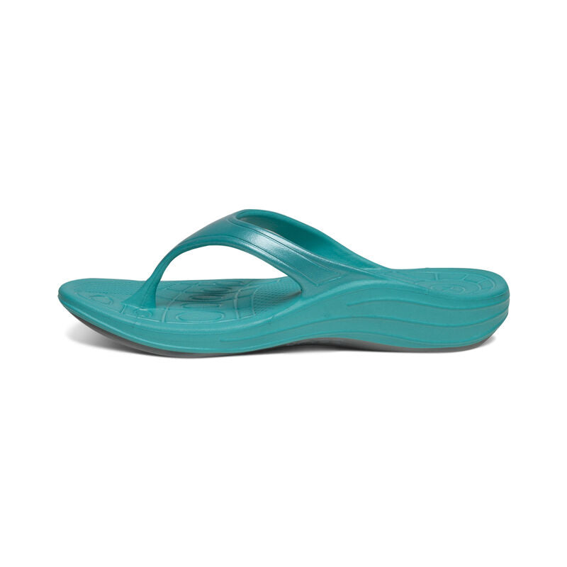 Aetrex Fiji Orthotic Women's Flips - Aqua