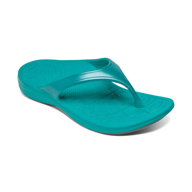 Aetrex Fiji Orthotic Women's Flips - Aqua