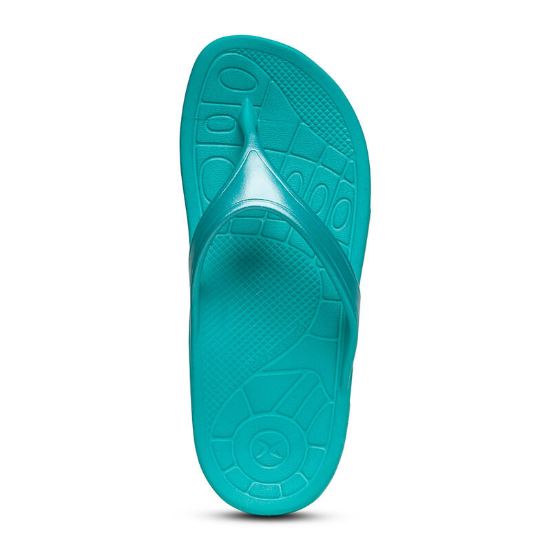 Aetrex Fiji Orthotic Women's Flips - Aqua