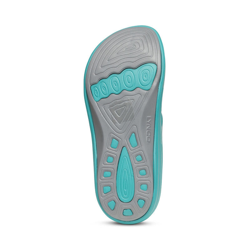 Aetrex Fiji Orthotic Women's Flips - Aqua