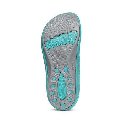 Aetrex Fiji Orthotic Women's Flips - Aqua