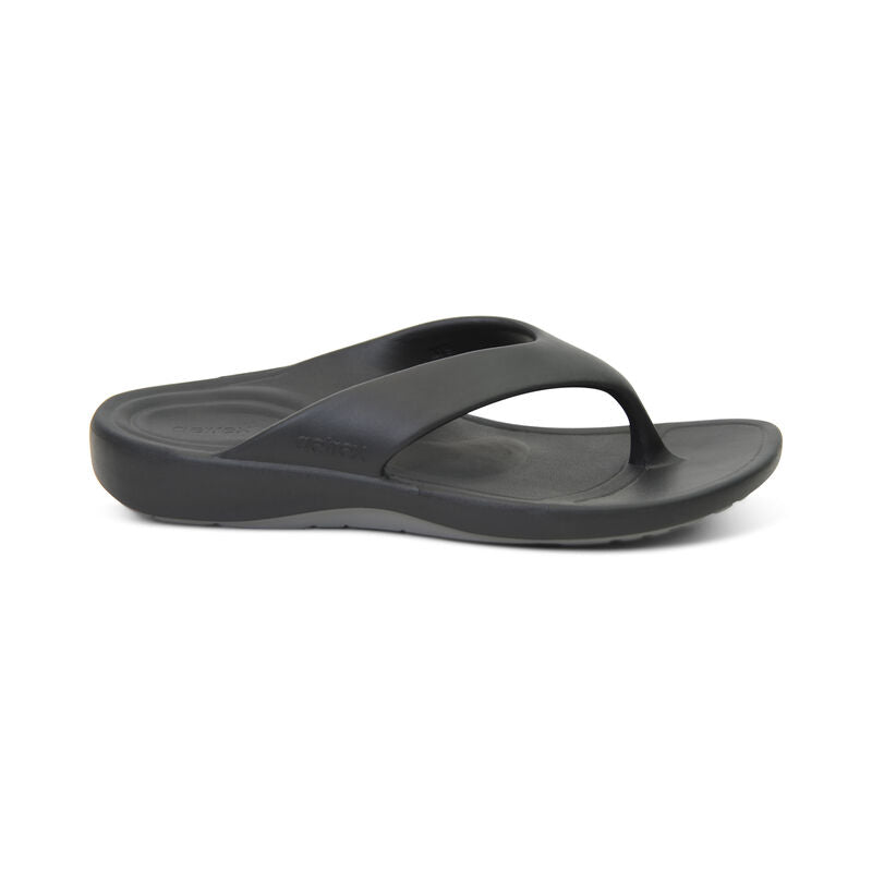 Aetrex Maui Orthotic Men's Flips - Black