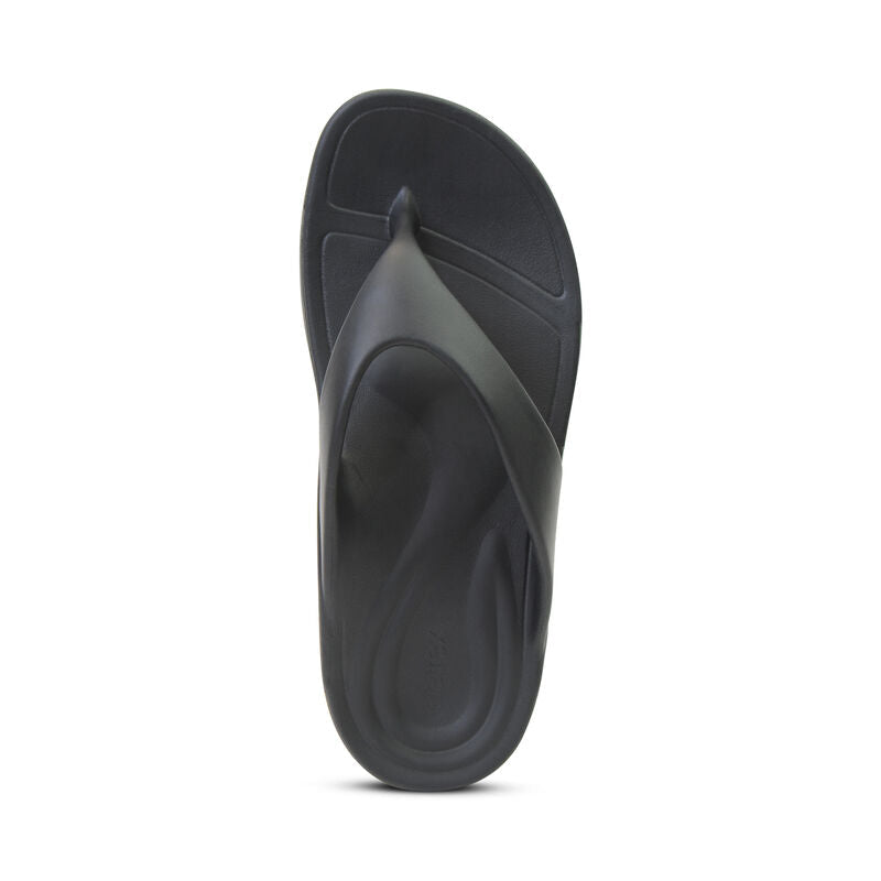 Aetrex Maui Orthotic Men's Flips - Black