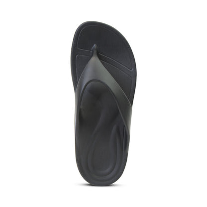 Aetrex Maui Orthotic Men's Flips - Black