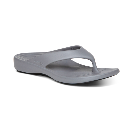 Aetrex Maui Orthotic Women's Flips - Matte Grey