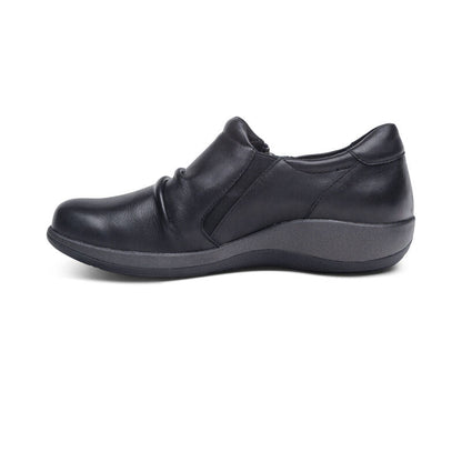 Aetrex Katie Side Zip Slip-On - Black