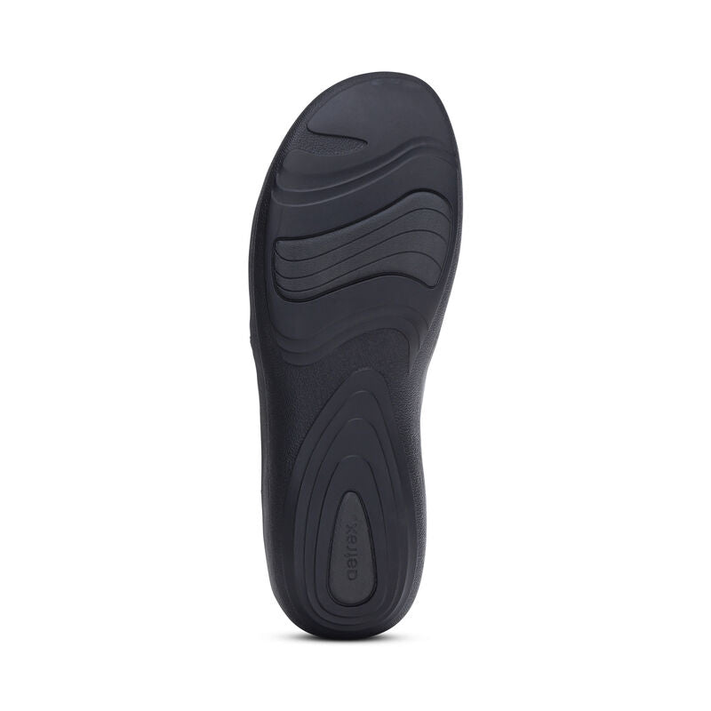 Aetrex Katie Side Zip Slip-On - Black