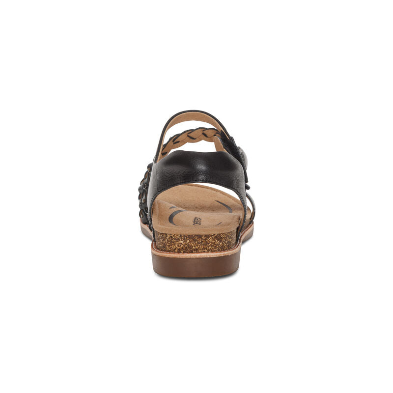 Aetrex Jenn Quarter Strap Sandal - Black