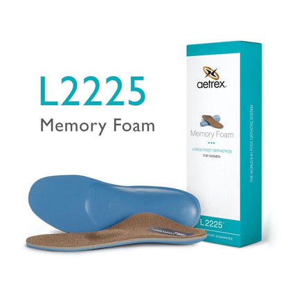 Aetrex Women's Memory Foam Posted Orthotics W/ Metatarsal Support