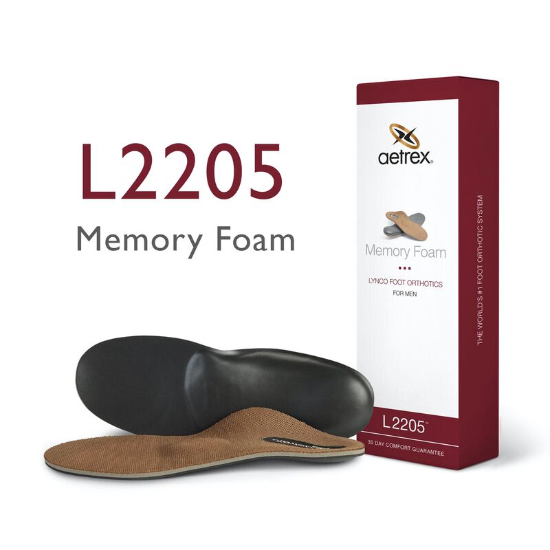 Aetrex Men's Memory Foam Orthotics W/ Metatarsal Support