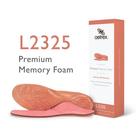 Aetrex Women's Premium Memory Foam Posted Orthotics W/ Metatarsal Support