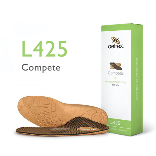 Aetrex Men's Compete Posted Orthotics W/ Metatarsal Support