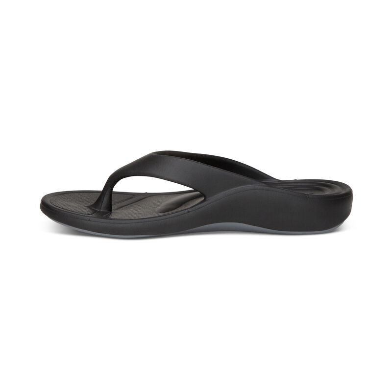 Aetrex Maui Orthotic Women's Flips - Matte Black