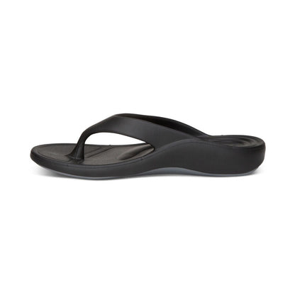 Aetrex Maui Orthotic Women's Flips - Matte Black