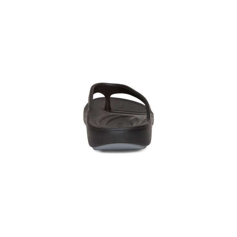 Aetrex Maui Orthotic Women's Flips - Matte Black