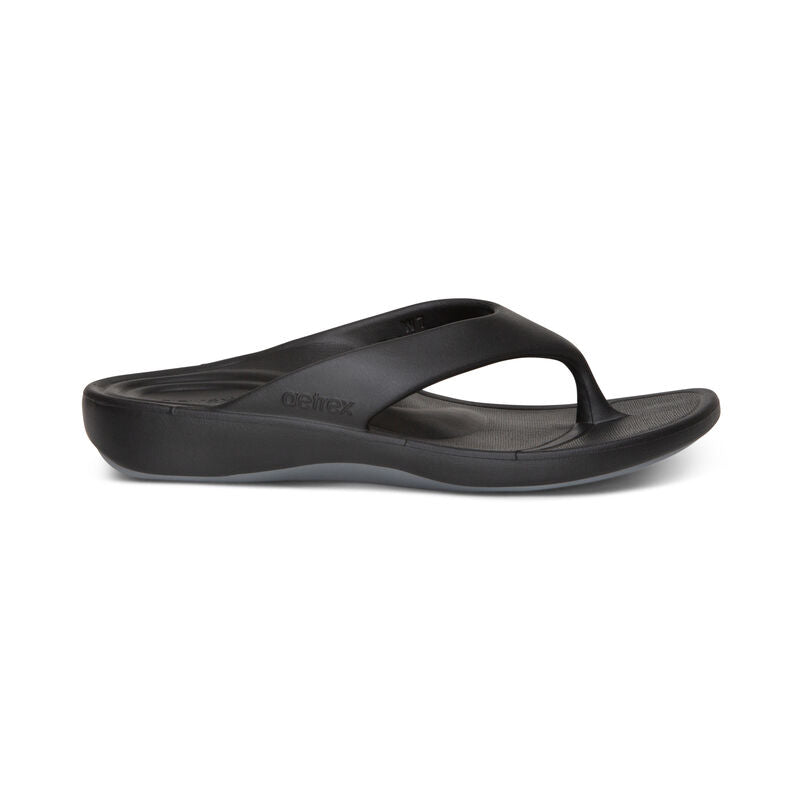 Aetrex Maui Orthotic Women's Flips - Matte Black