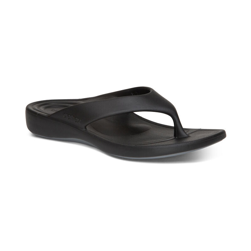 Aetrex Maui Orthotic Women's Flips - Matte Black