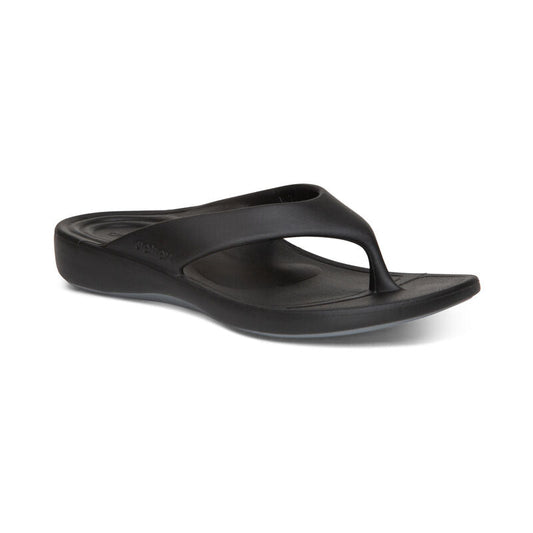 Aetrex Maui Orthotic Women's Flips - Matte Black