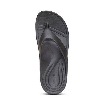 Aetrex Maui Orthotic Women's Flips - Matte Black
