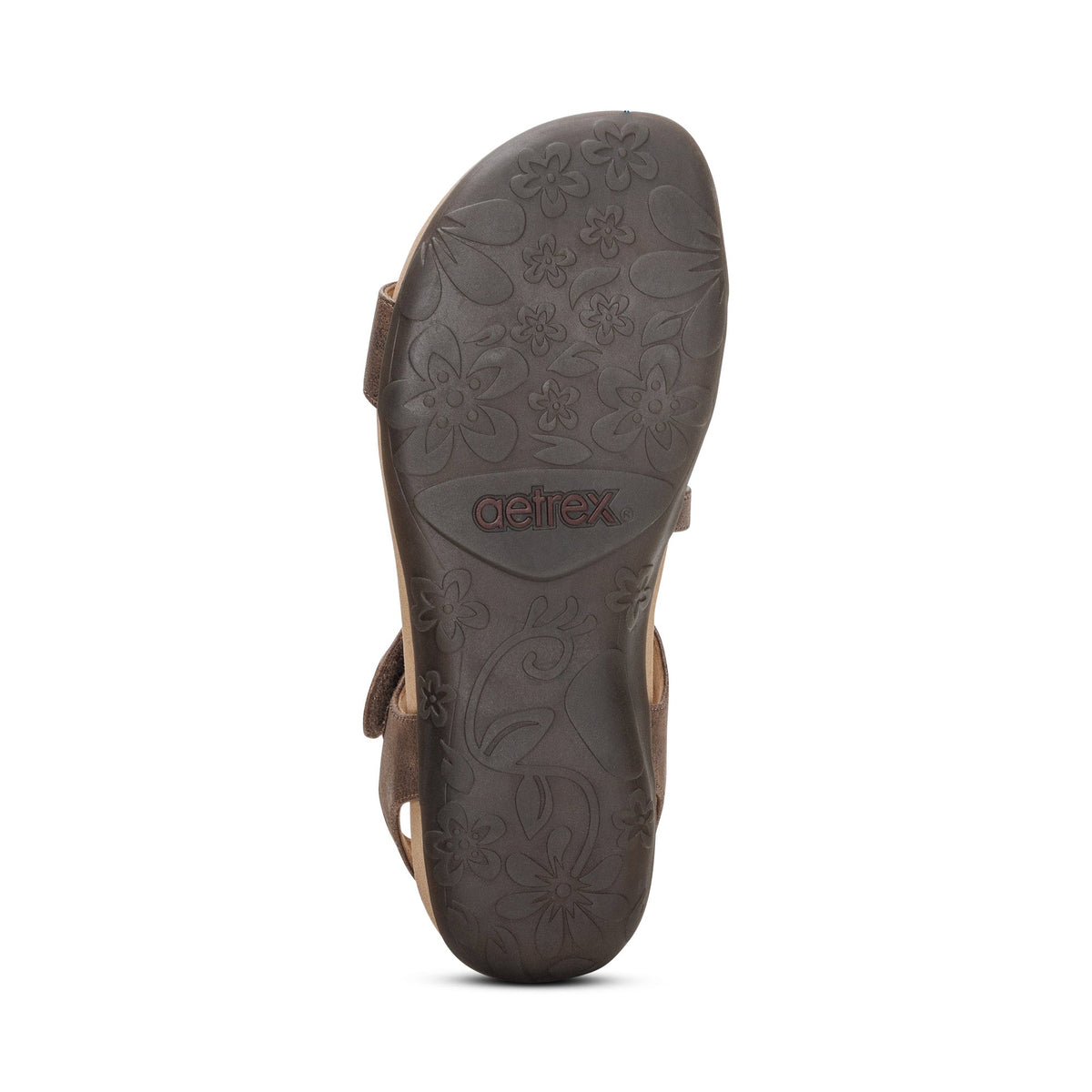 Aetrex Jess Adjustable Quarter Strap Sandal - Bronze