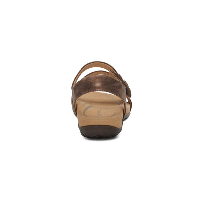 Aetrex Jess Adjustable Quarter Strap Sandal - Bronze