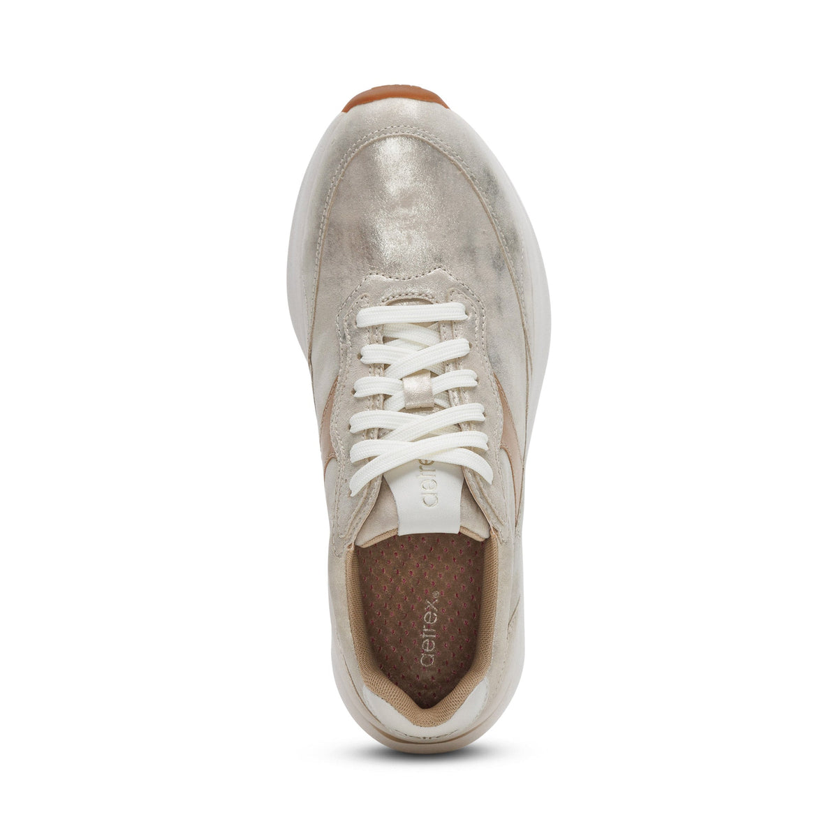 Aetrex Emily Lace-Up Sneaker - Champagne