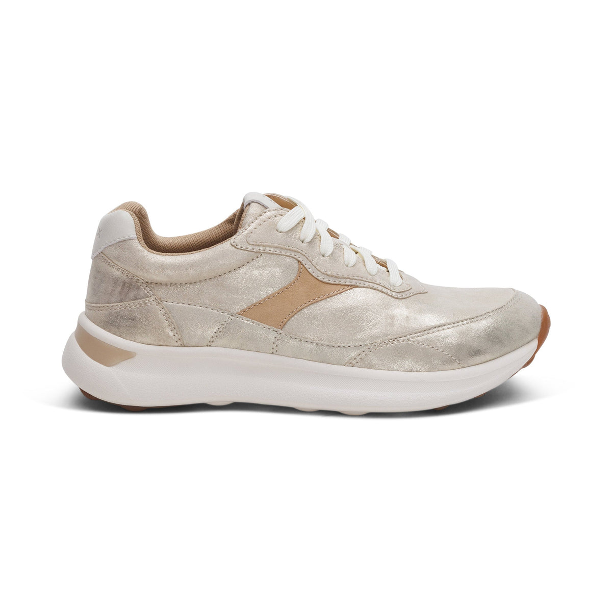 Aetrex Emily Lace-Up Sneaker - Champagne