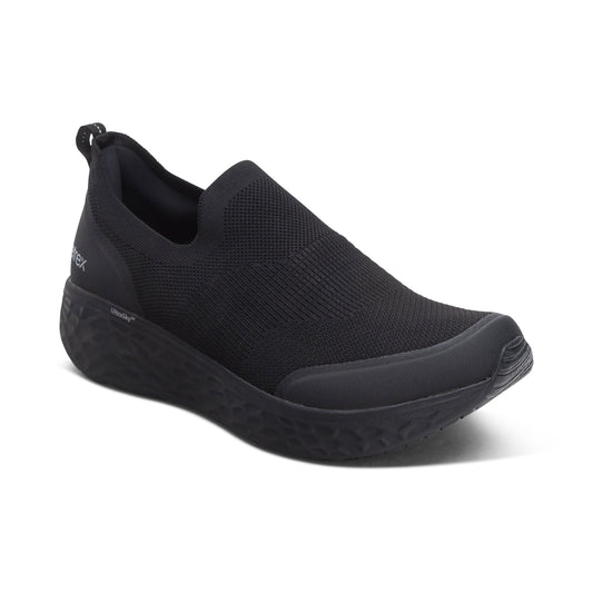 Aetrex Dash Arch Support Men's Sneaker  - Black/Black