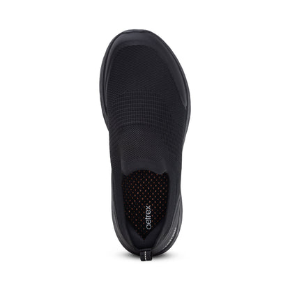 Aetrex Dash Arch Support Men's Sneaker  - Black/Black