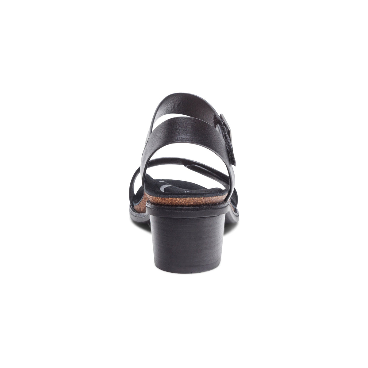 Aetrex Mae Adjustable Quarter Strap Heel - Black