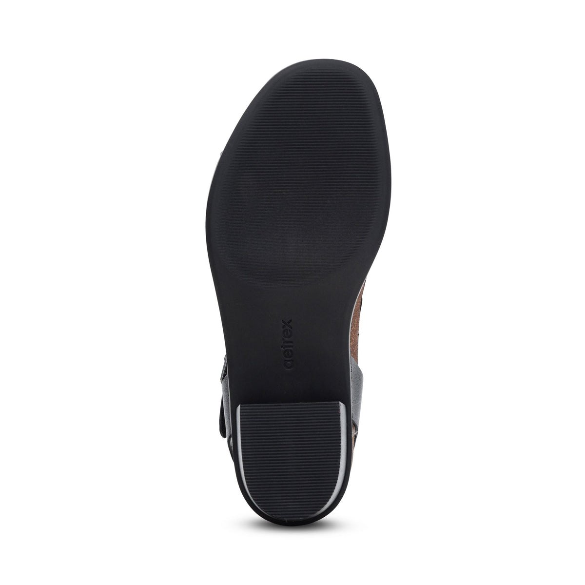 Aetrex Mae Adjustable Quarter Strap Heel - Black