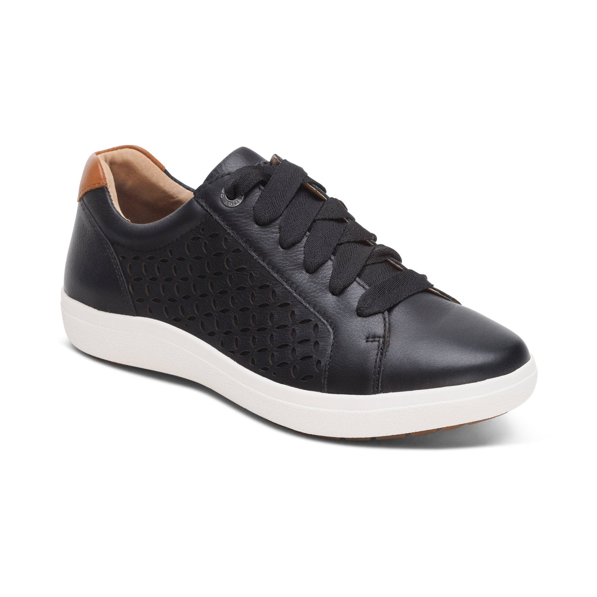 Aetrex Courtney Lace-up Sneaker - Black Cutout