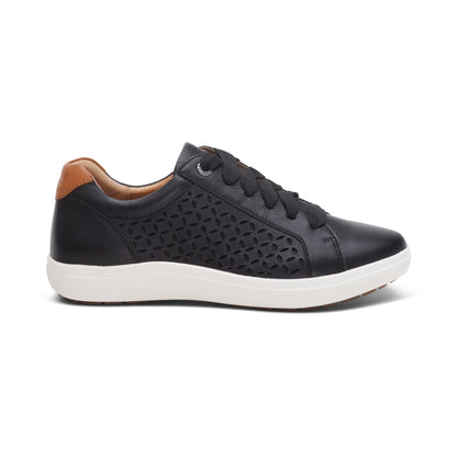 Aetrex Courtney Lace-up Sneaker - Black Cutout