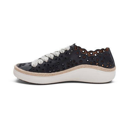 Aetrex Charlotte Lace-Up Sneaker - Black