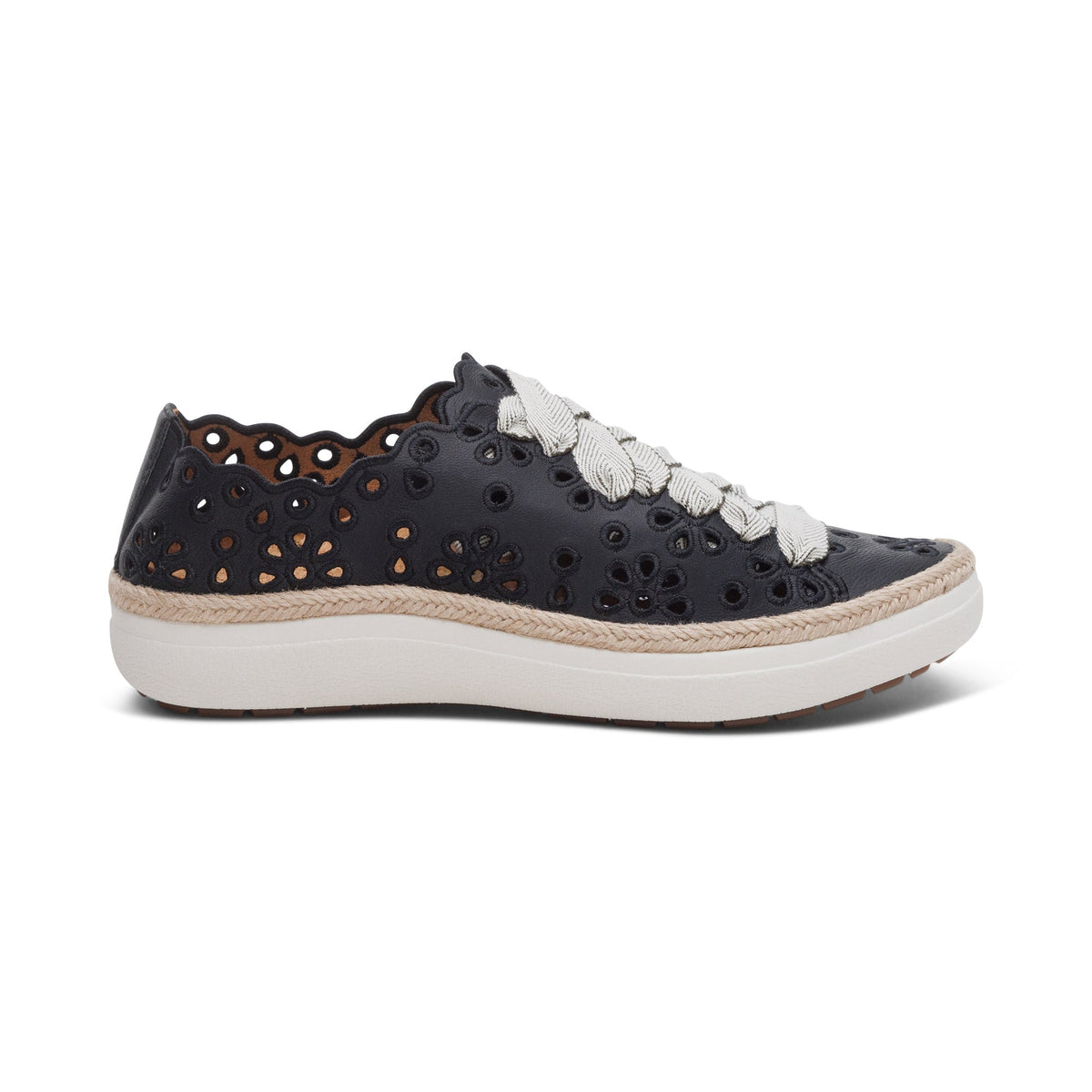 Aetrex Charlotte Lace-Up Sneaker - Black
