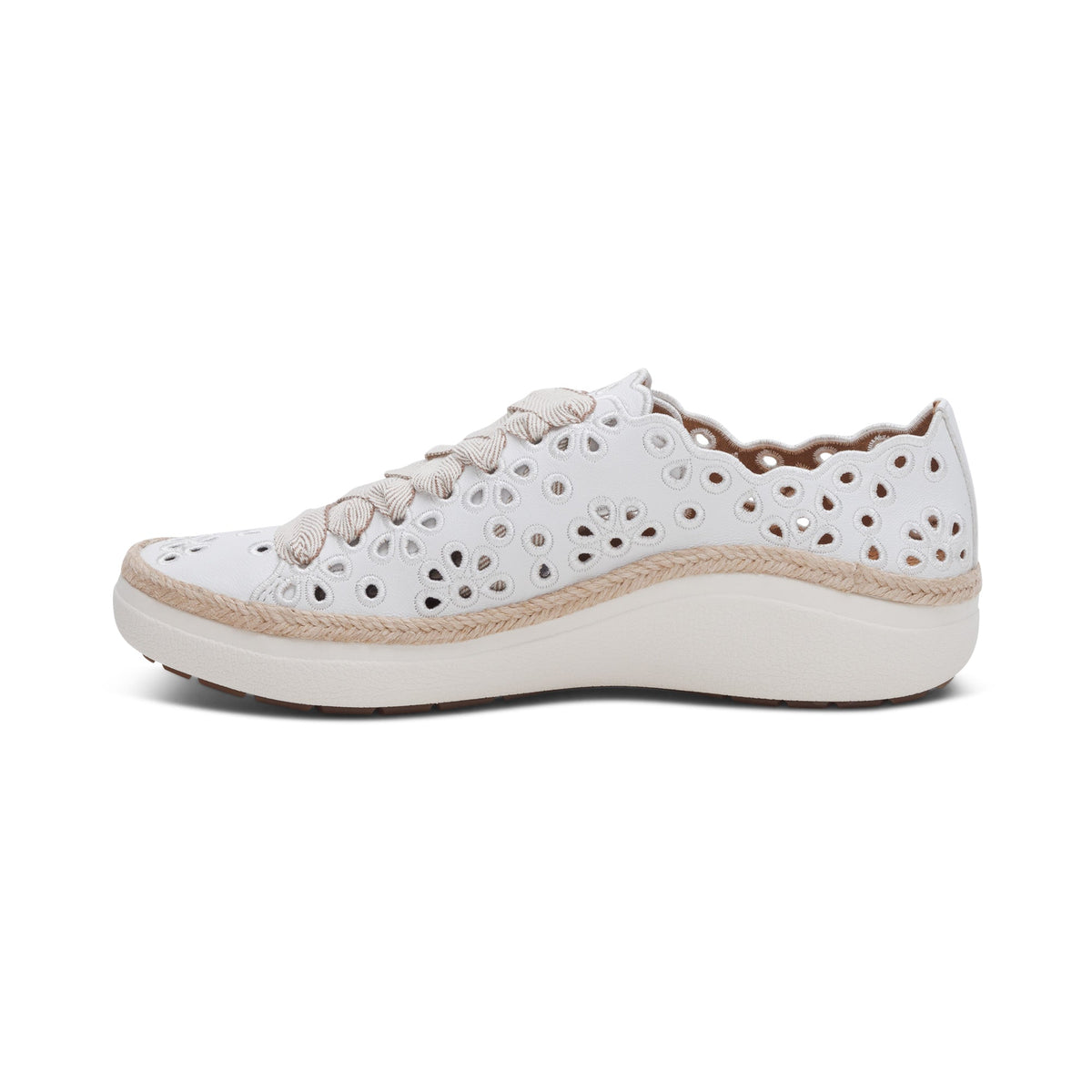 Aetrex Charlotte Lace-Up Sneaker - White
