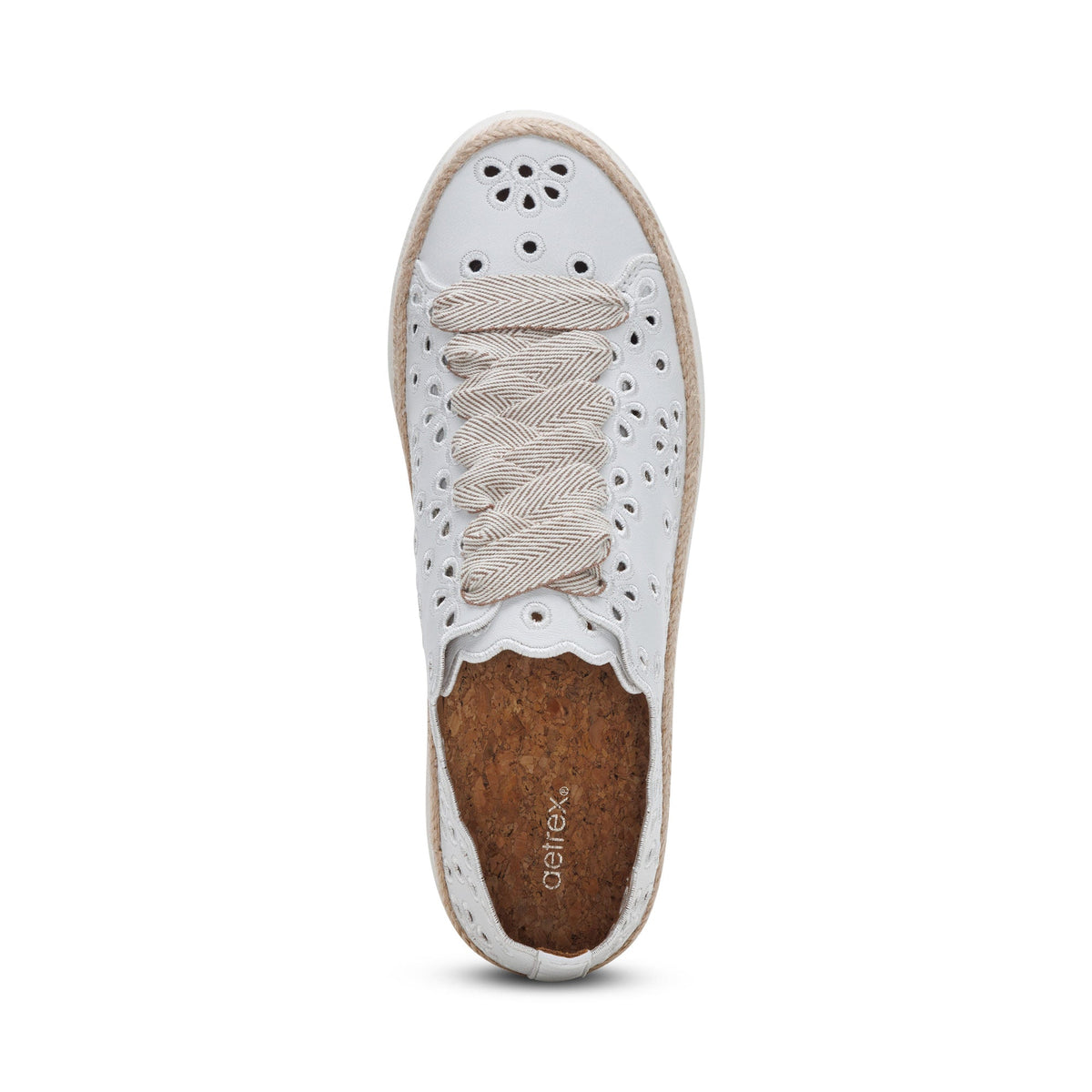 Aetrex Charlotte Lace-Up Sneaker - White