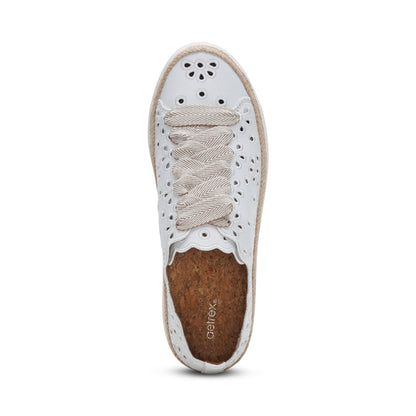 Aetrex Charlotte Lace-Up Sneaker - White