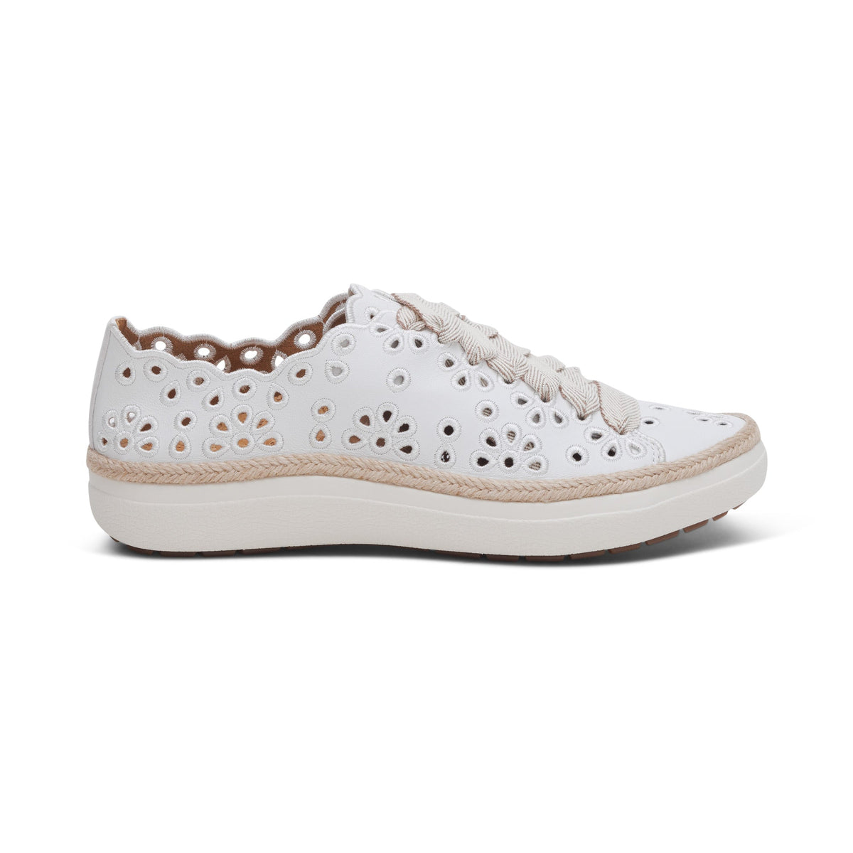 Aetrex Charlotte Lace-Up Sneaker - White