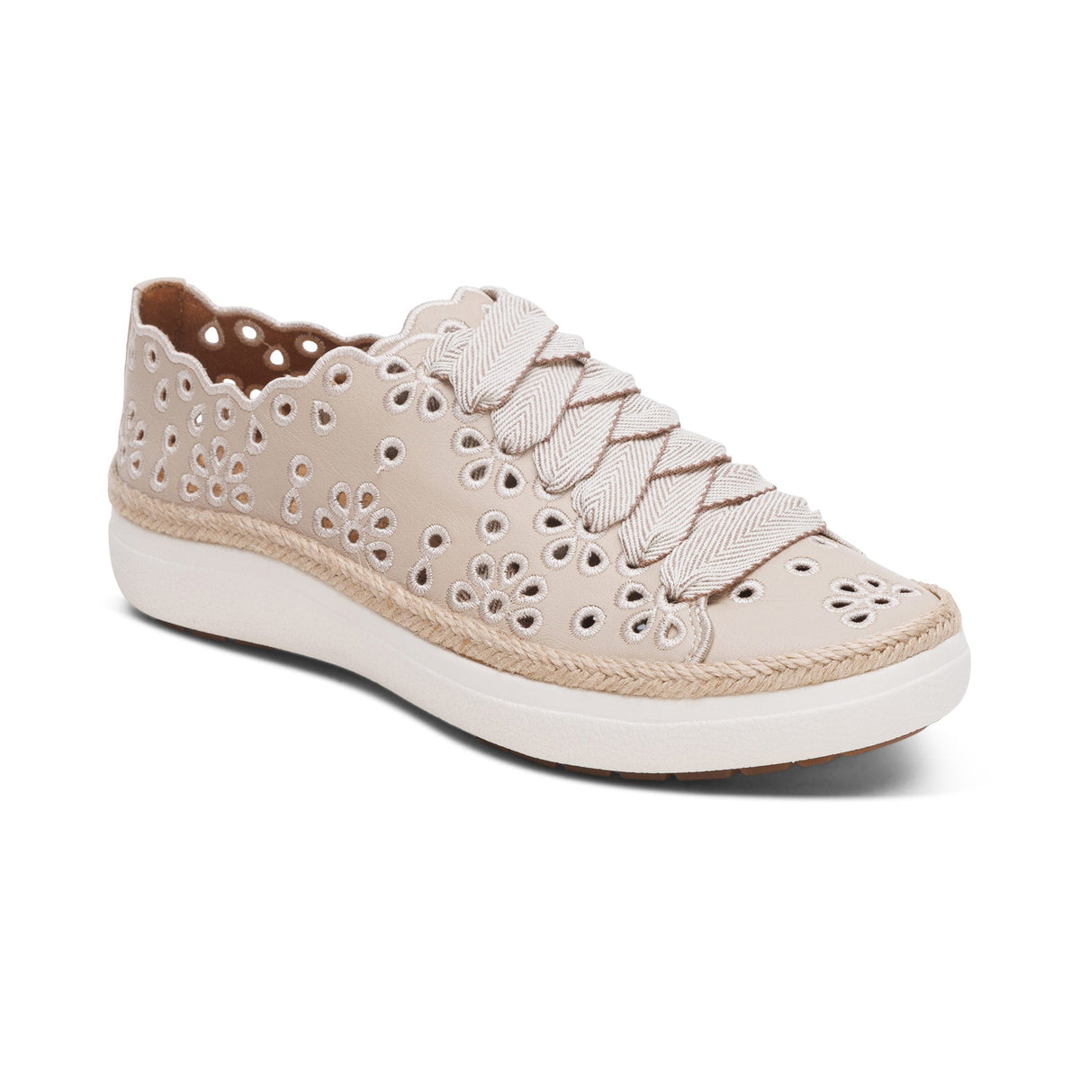 Aetrex Charlotte Lace-Up Sneaker - Tan