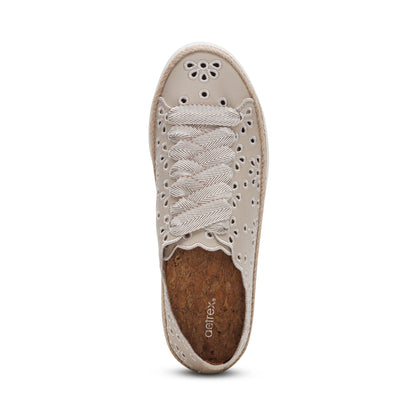 Aetrex Charlotte Lace-Up Sneaker - Tan